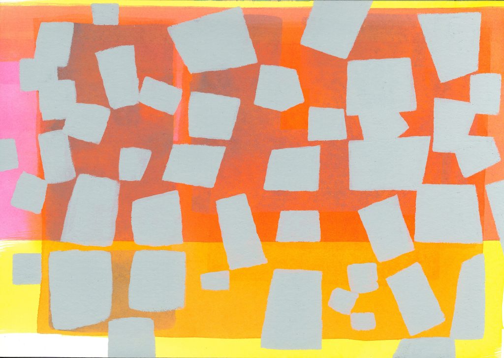 Aquarell von Dirk Rausch, ohne Titel, 2023-2025, Aquarell, Acrylfarbe, 17 x 24 cm