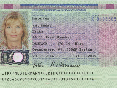 Vorläufiger Personalausweis